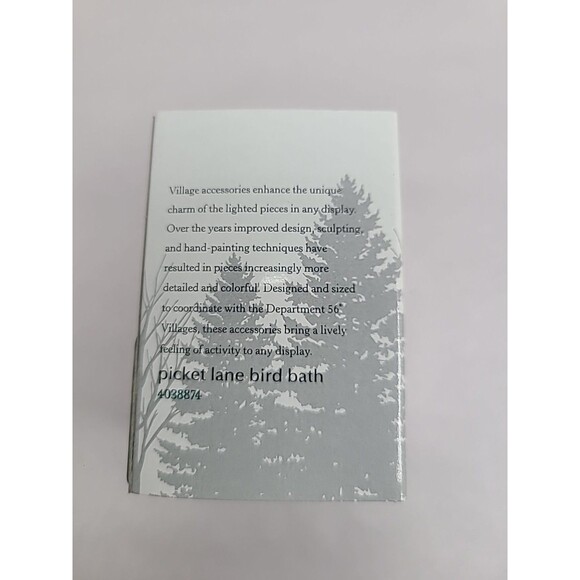 Dept 56 Picket Lane Bird Bath Village Accessory #4038874 - Picture 3 of 5